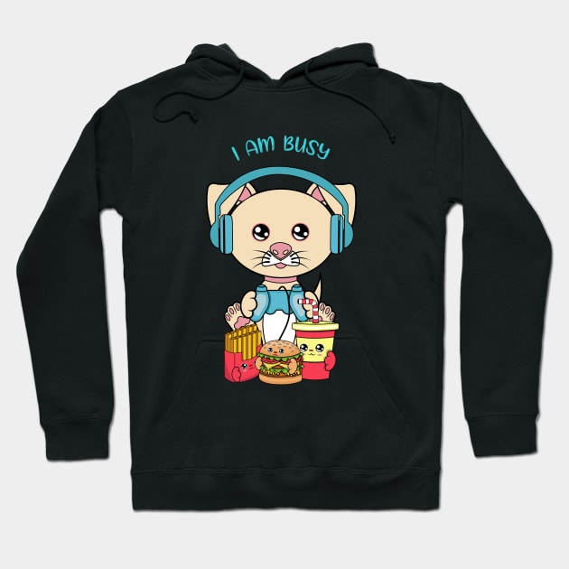 I am busy, cute dog playing videogames Hoodie by JS ARTE